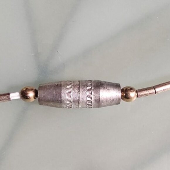 Pearl + Silver Metallic Beads Anklet - Picture 4 of 5